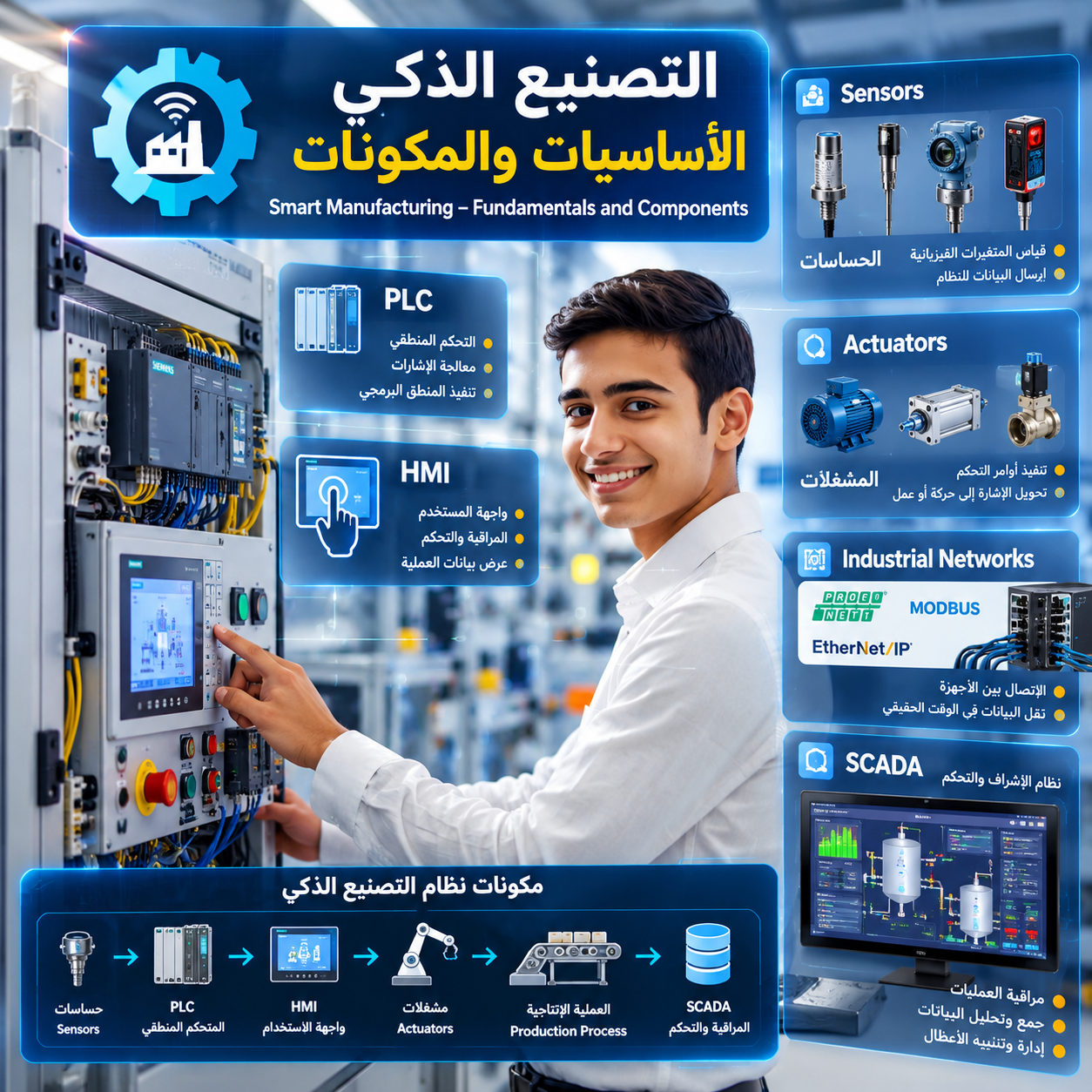 🏭 المستوى الأول من التصنيع الذكي – الأساسيات والمكونات
