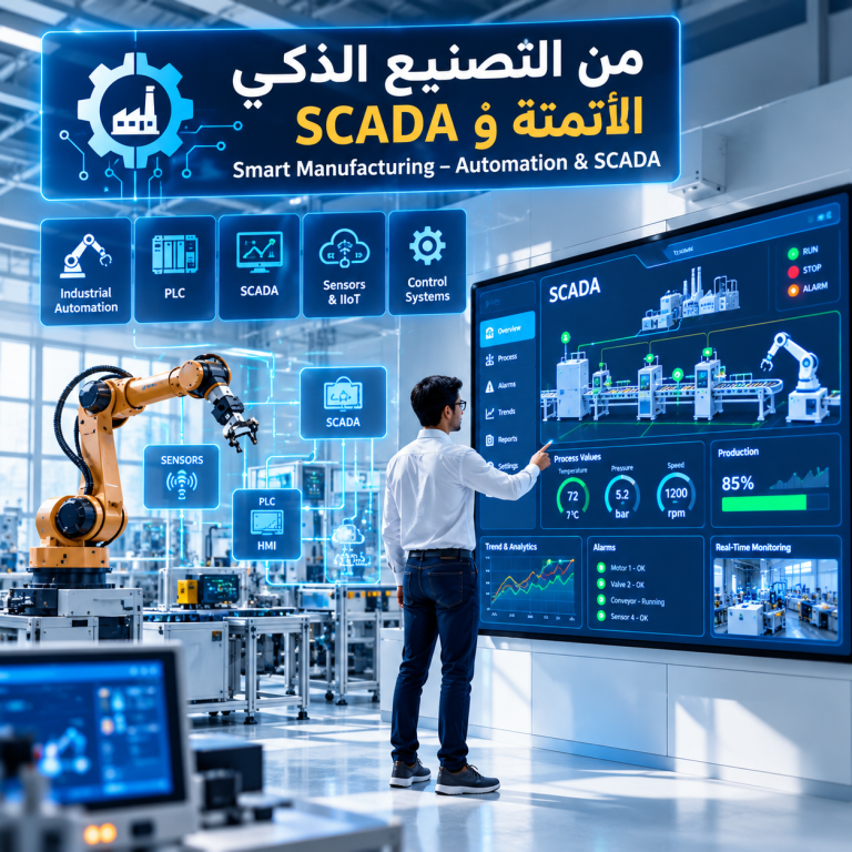 🏭 المستوى الثالث من التصنيع الذكي – الأتمتة و SCADA